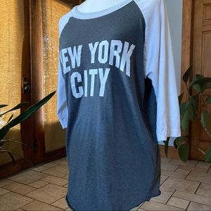 Classic, New York City, Baseball cut, long sleeve Tee, John Lennon inspired